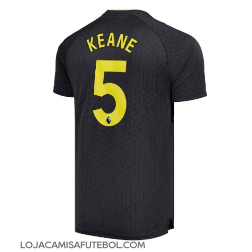 Camisa de Futebol Everton Michael Keane #5 Equipamento Secundário 2024-25 Manga Curta